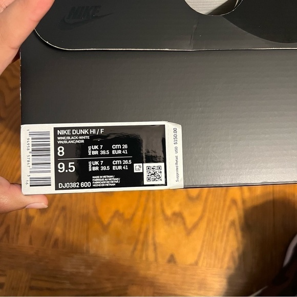 NEW Nike Fragment x Dunk High Beijing in Purple Black Men's 8 or Women's 9.5 - Picture 12 of 13